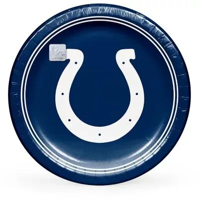 Indianapolis Colts NFL Round Paper Plates, 10", 85 ct.
