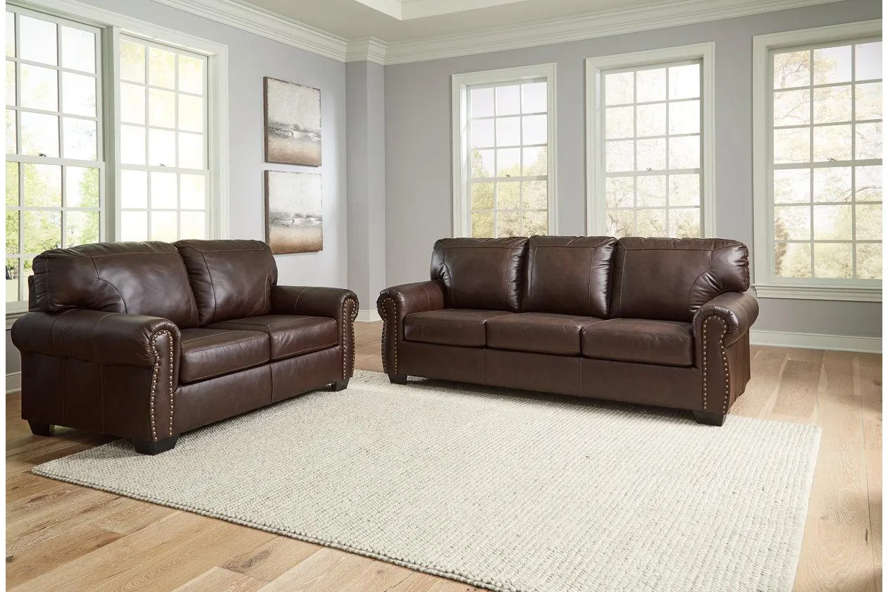 Colleton Leather Sofa and Loveseat
