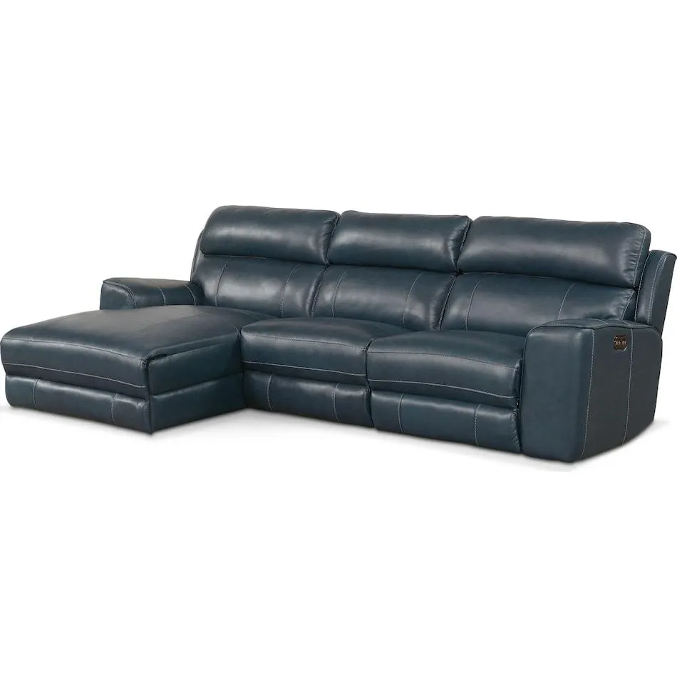 Newport 3-Piece Dual-Power Reclining Sectional with Chaise