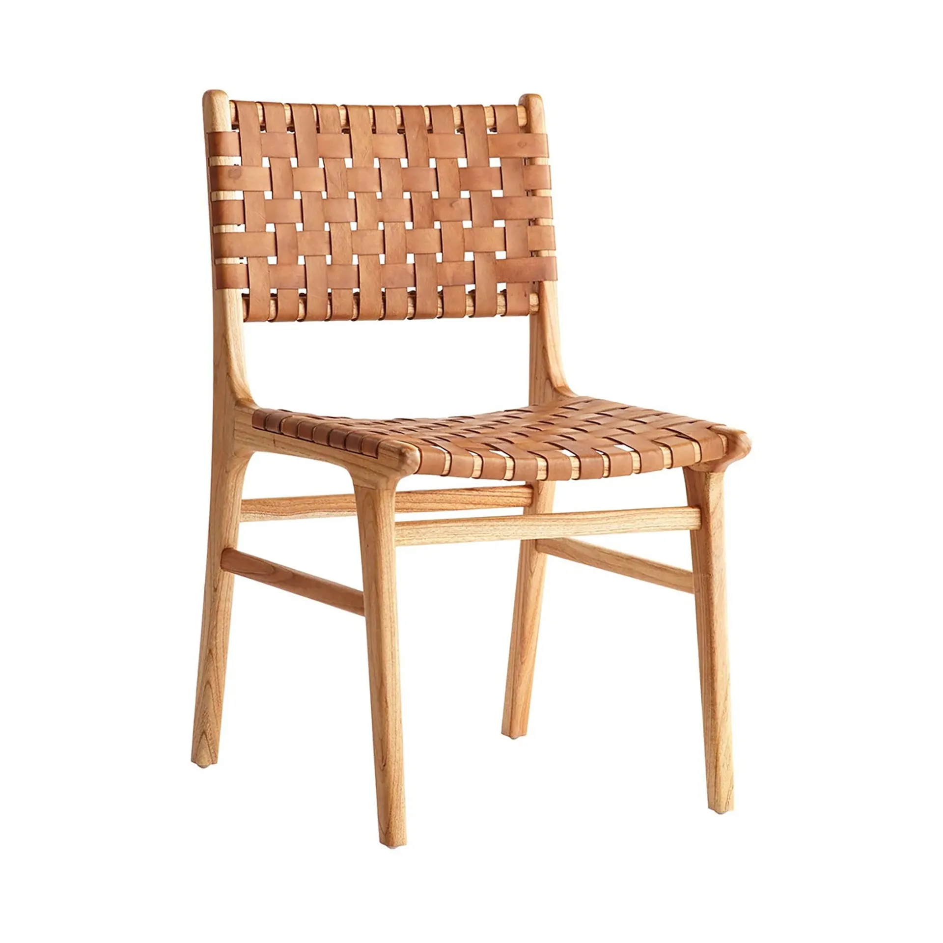 Woven Leather Dining Chair