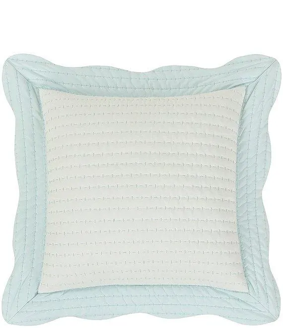Amherst Channel Quilted Stitch Reversible Square Pillow