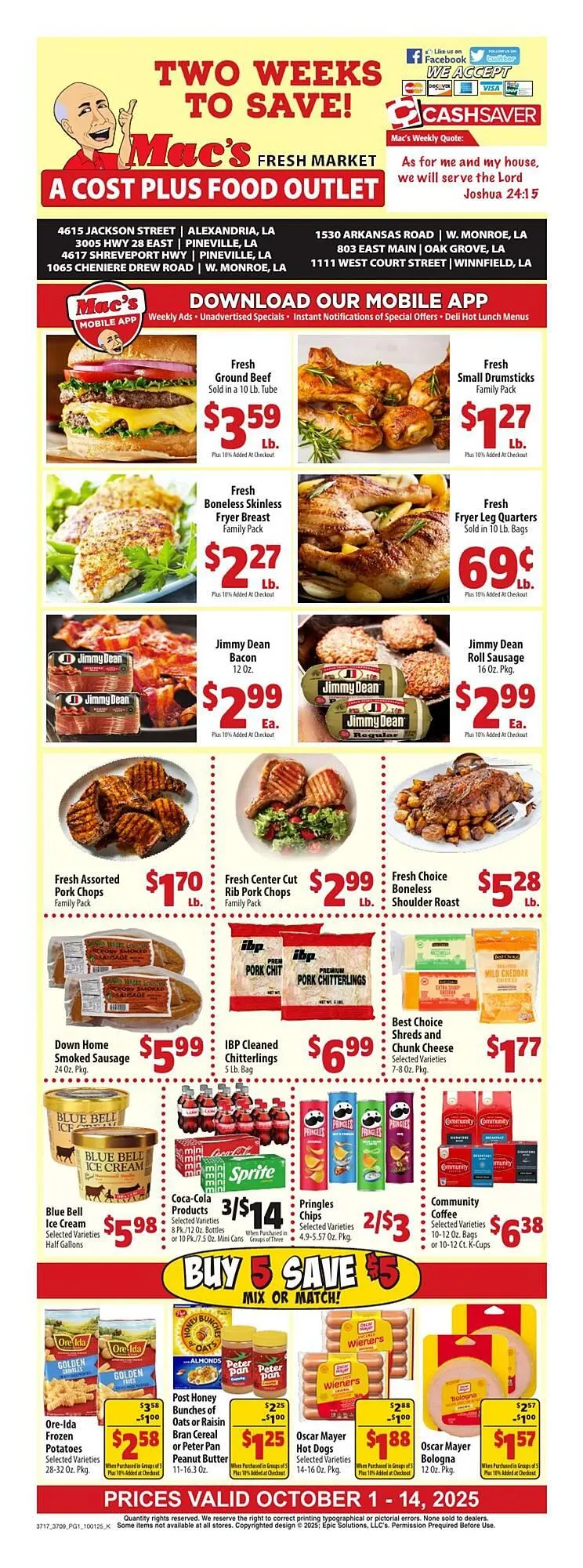 Weekly ad Mac's Market weekly ad from October 1 to October 14 2025 - Page 1