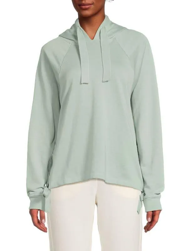 ​Tie-Cuff Cotton-Blend Hoodie