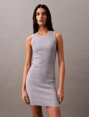 Ribbed Sleeveless Mini Dress