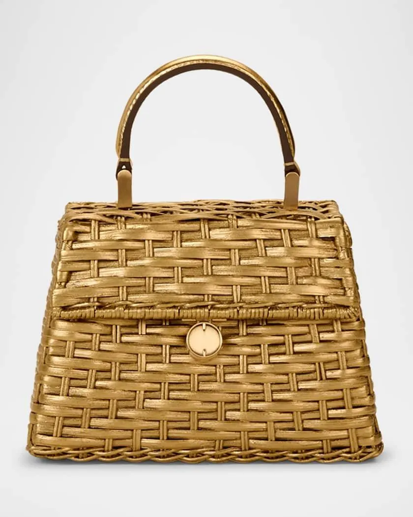 Sybil Nano Metallic Woven Crossbody Bag