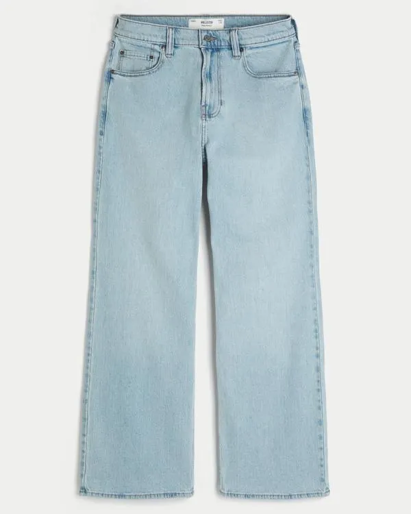 Light Wash Baggy Bootcut Jeans