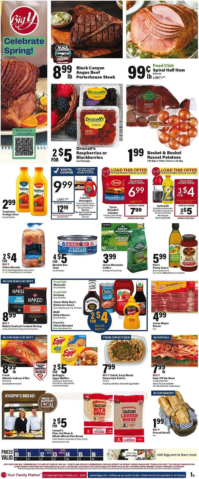 Weekly ad Big Y Weekly Ad from April 10 to April 16 2025 - Page 1