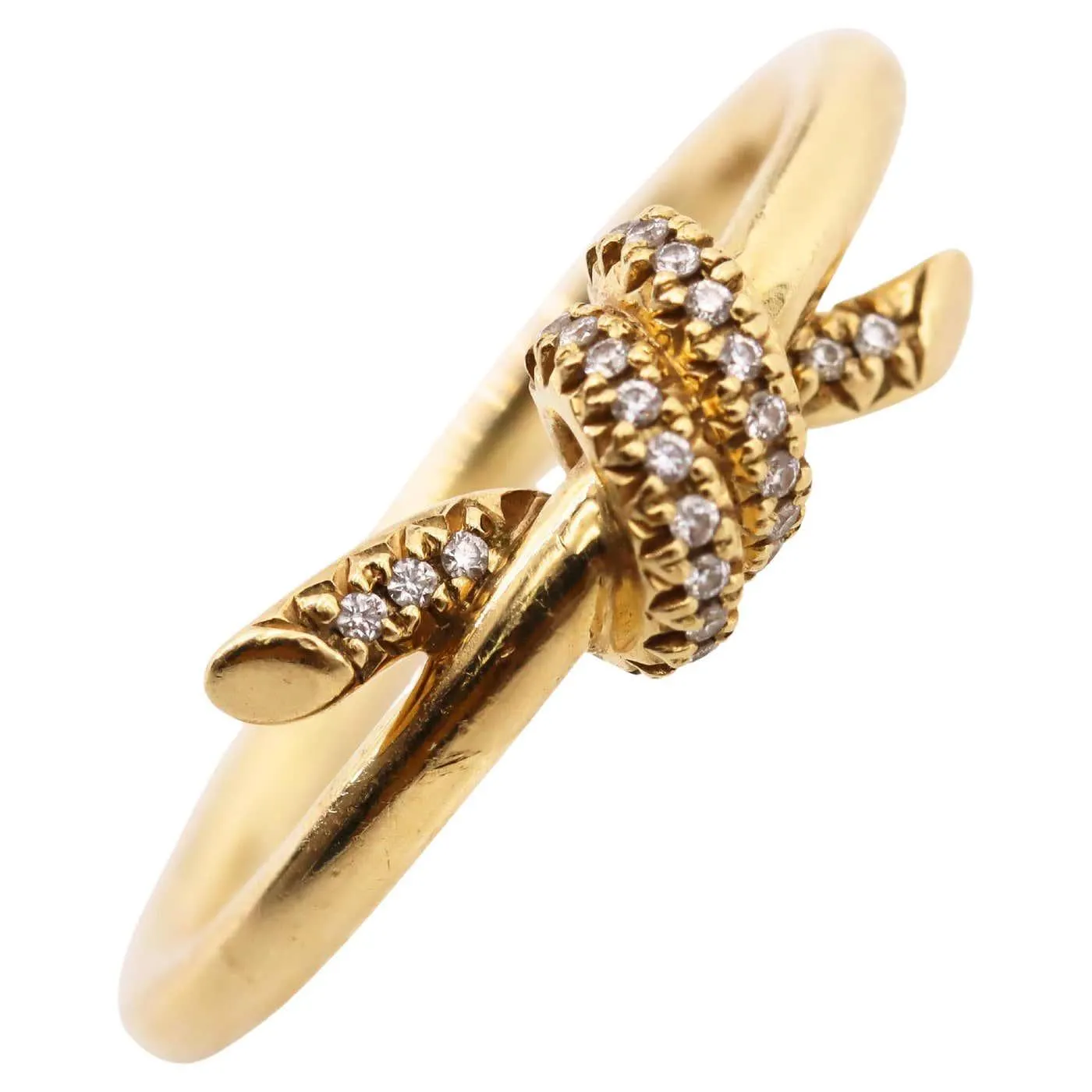 TIFFANY & CO Knot 18kt yellow Gold Ring with Diamonds