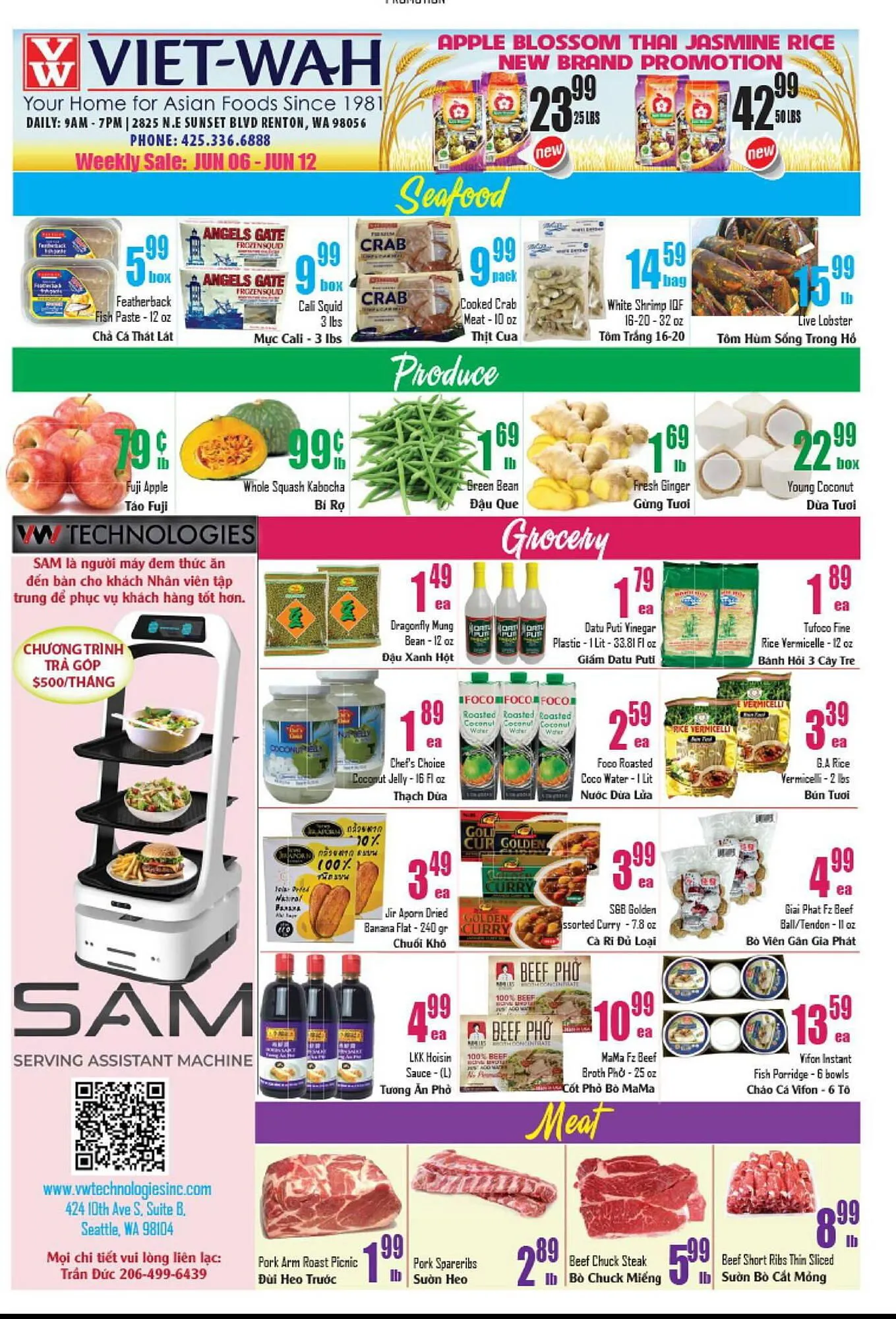 Weekly ad Viet Wah Supermarket Weekly Ad from June 6 to June 12 2025 - Page 1