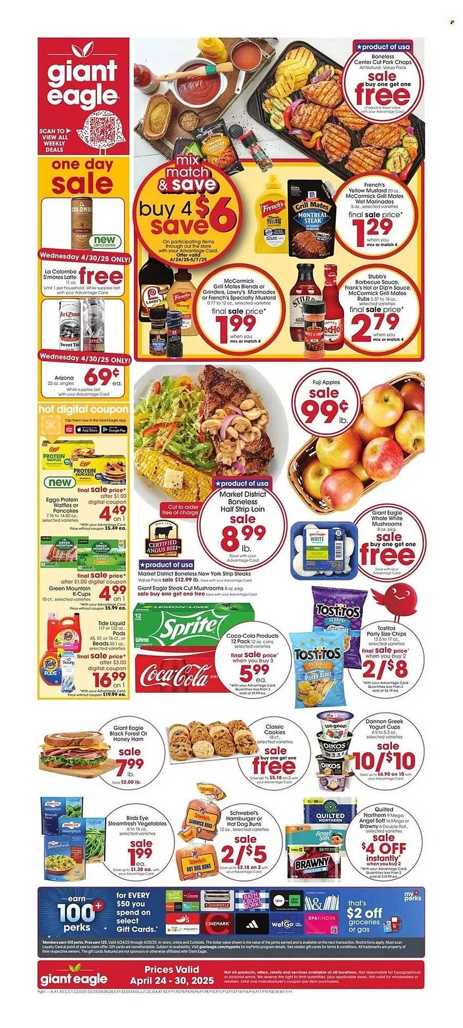 Catálogo de Giant Eagle Weekly Ad 24 de abril al 30 de abril 2025 - Página 1