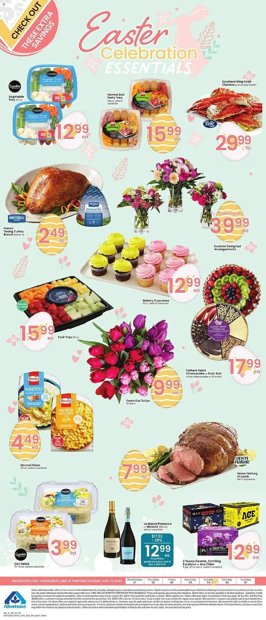 Weekly promotion Albertsons weekly ad spanning from April 1 to April 8 2026 - Page 1 for Catalogue 365