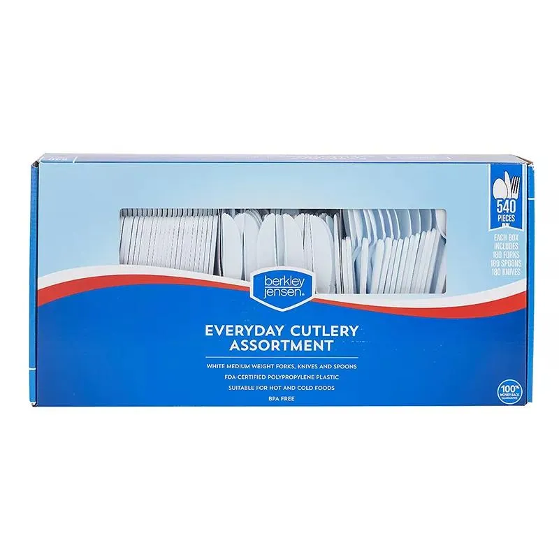 Berkley Jensen Everyday Plastic Cutlery Assortment, 540 ct.