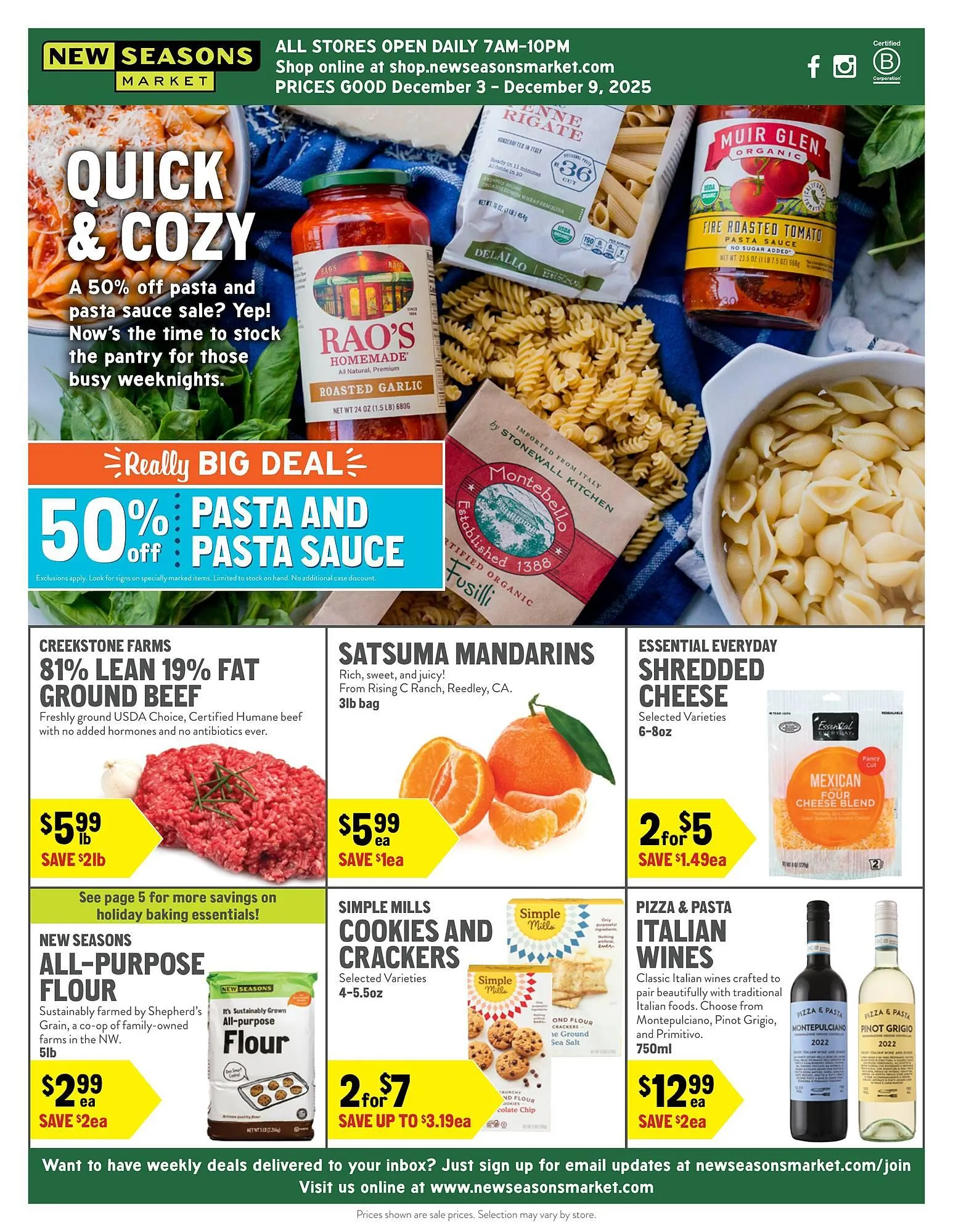 Weekly ad New Seasons Market weekly ad from December 3 to December 9 2025 - Page 1