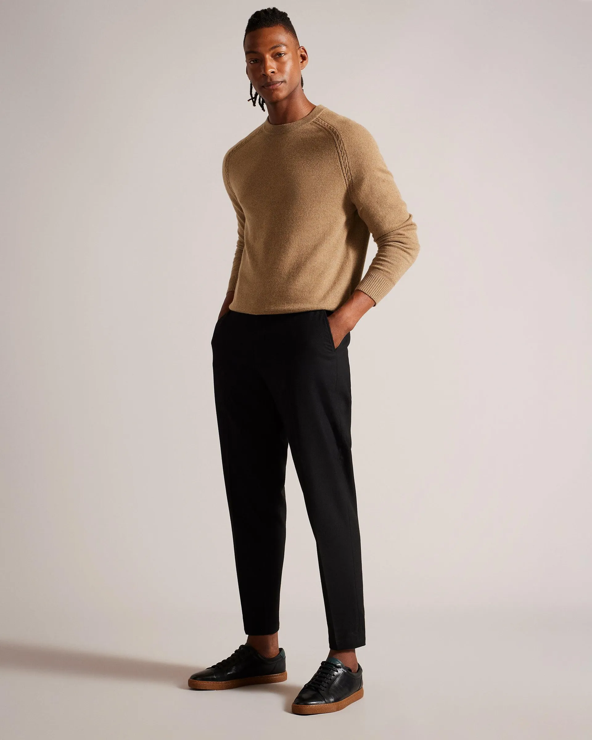 Glant Pure Cashmere Jumper Dk-Tan