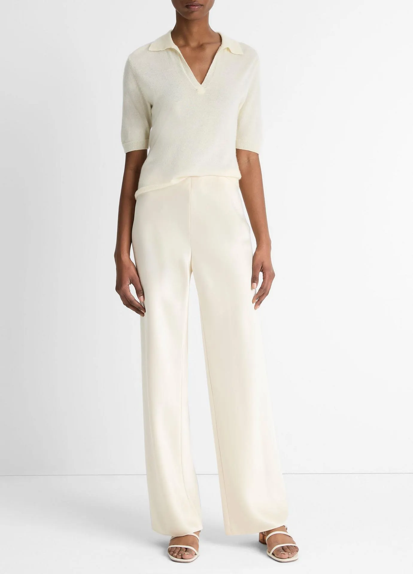 Colette High-Rise Fluid Satin Bias Pant