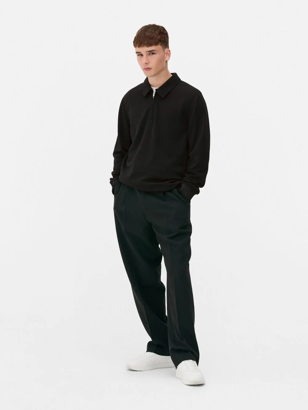 Twill Long Sleeve Polo Shirt