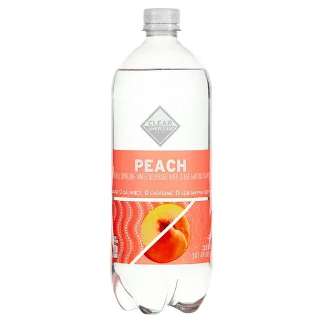 Clear American Peach Sparkling Water, 33.8 fl oz