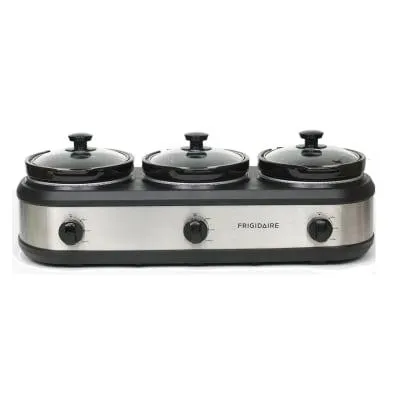 FRIGIDAIRE ReadyCook 2.5 Qt Stainless Steel Triple Slow Cooker