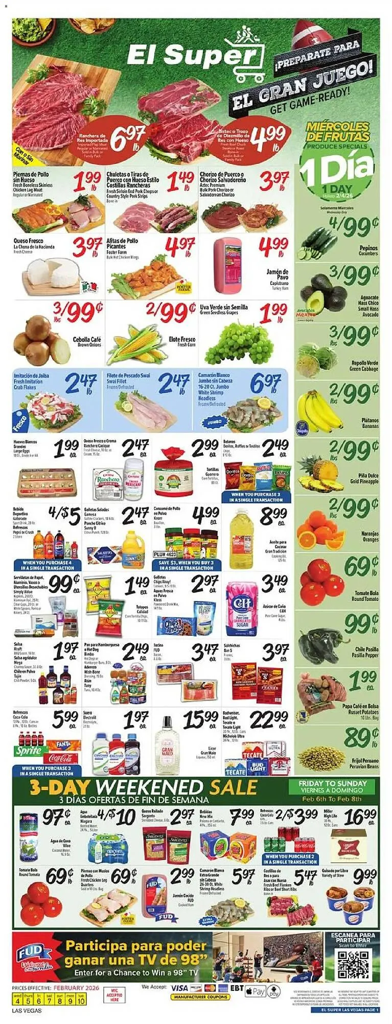Weekly ad El Super weekly ad from February 4 to February 11 2026 - Page 1