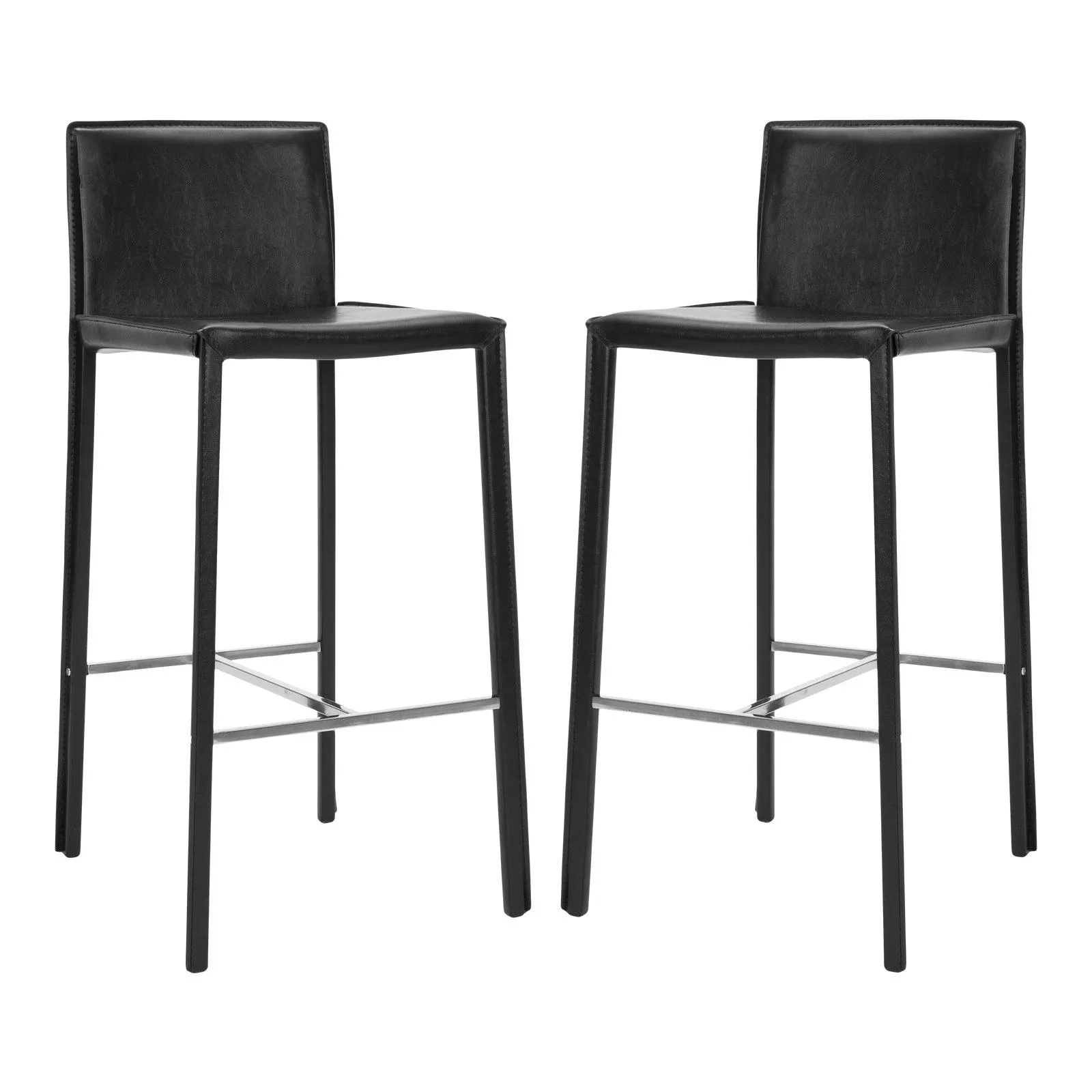 30" Barstool in Black & Chrome - a Pair