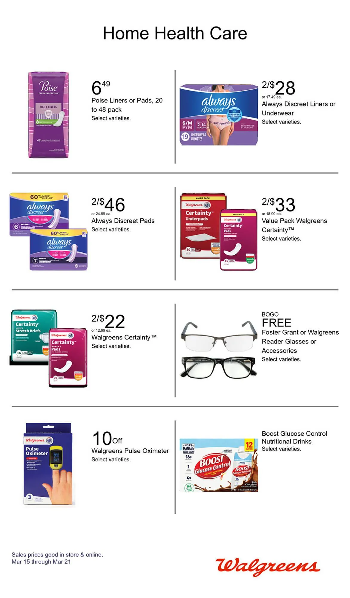 Weekly promotion Walgreens weekly ad spanning from March 15 to March 21 2026 - Page 17 for Catalogue 365