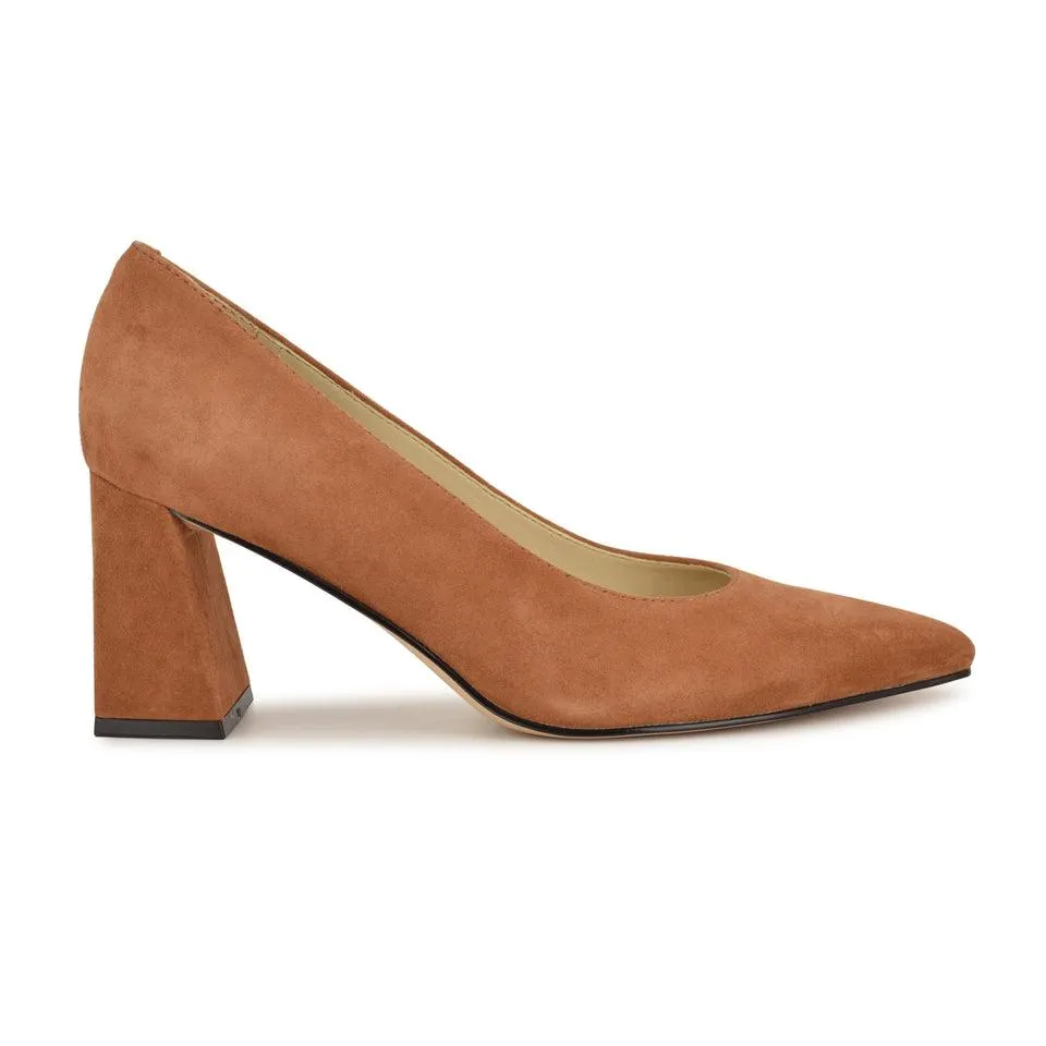 Monda Leather Block Heel Pumps