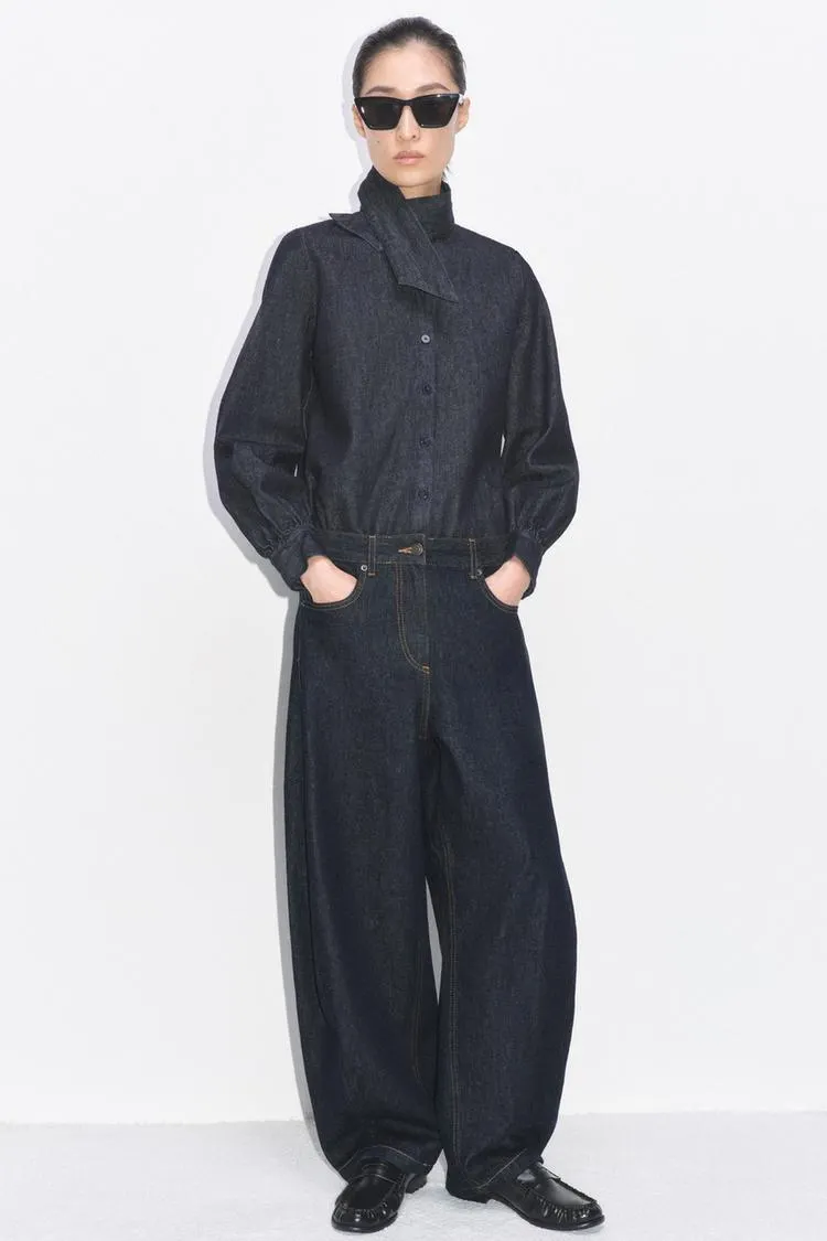 ZW COLLECTION MID-RISE ANKLE BALLOON JEANS