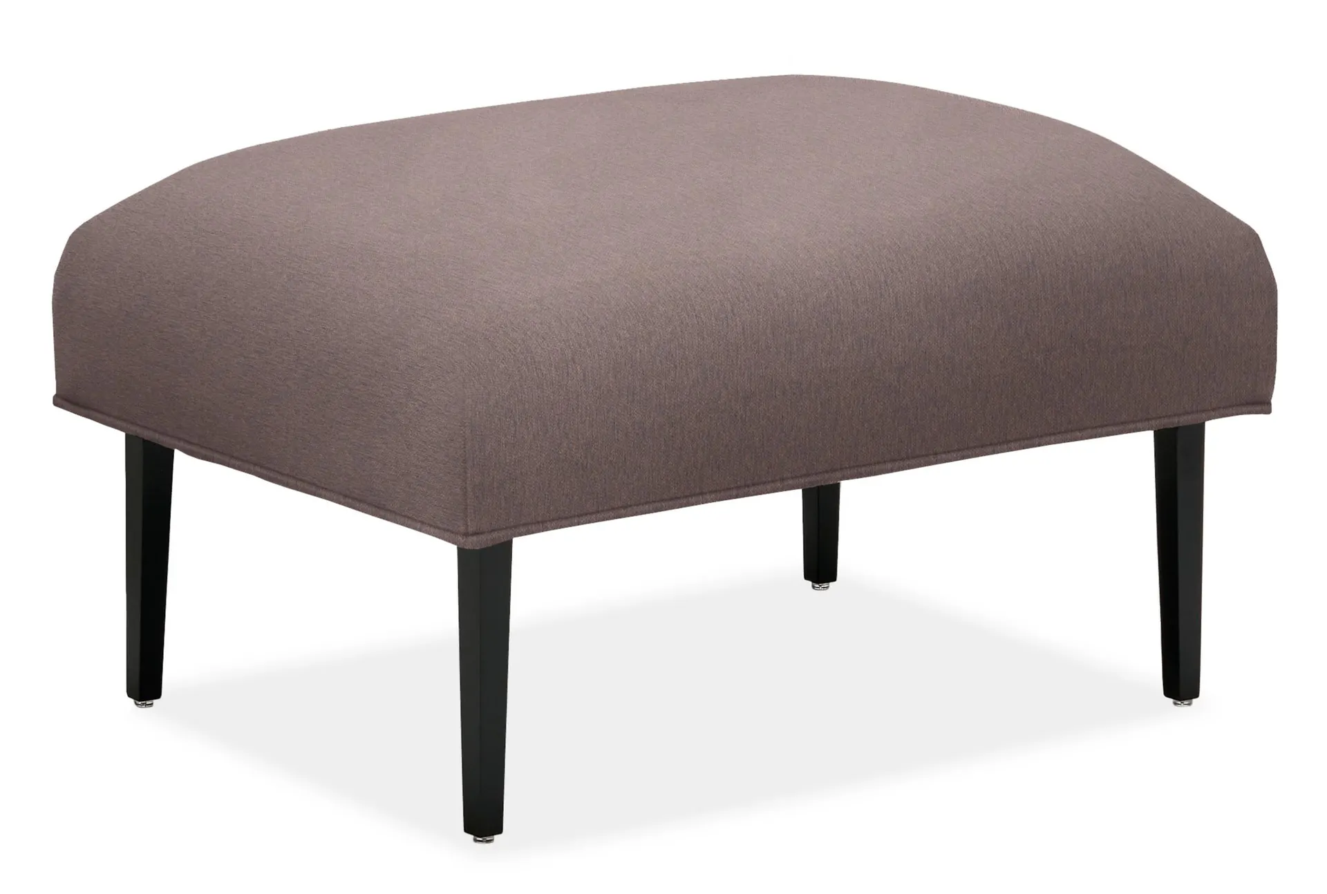 Matteo 26w 19d 16h Ottoman in Flint Amethyst with Black Legs