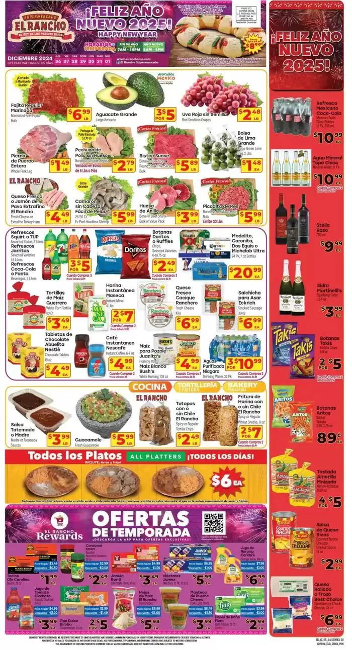 Weekly ad Supermercado El Rancho Weekly ad from December 26 to January 9 2025 - Page 1