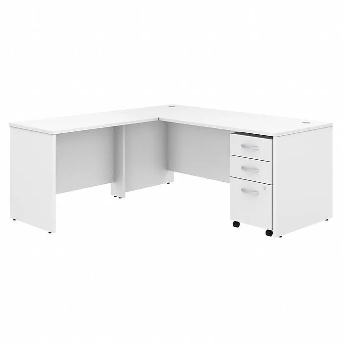 Bush Business Furniture Studio C 72"W L Shaped Desk with Mobile File Cabinet and Return,