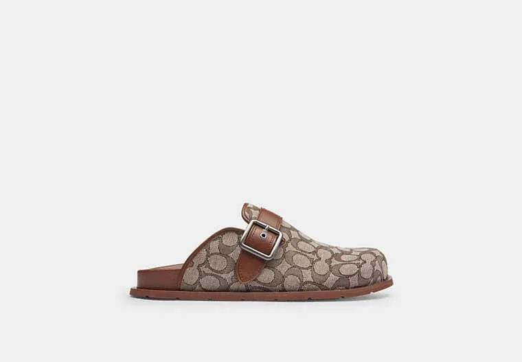 Buckle Clog In Signature Jacquard