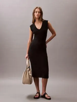 Knit Sleeveless Midi Dress