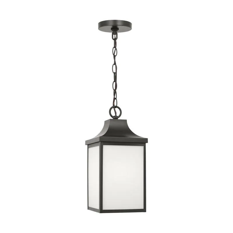 Leyton Frosted Outdoor Metal Pendant