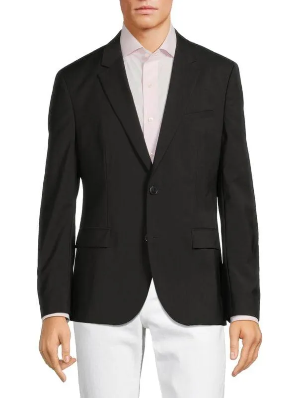 Solid Wool Blazer