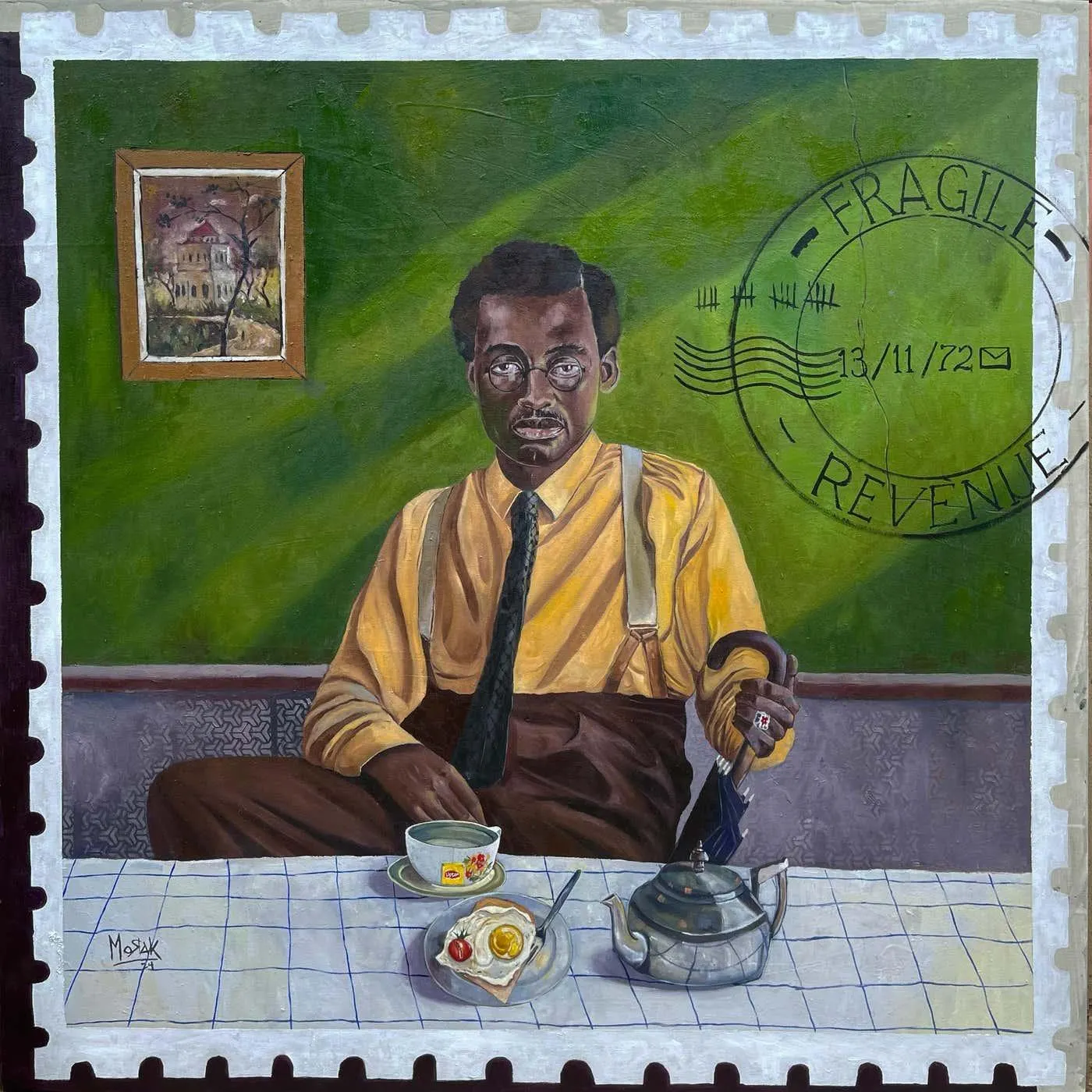 Morakinyo Femi A Gentleman's Morning -21st Century, Contemporary, Figurative Portrait, Africa 2023