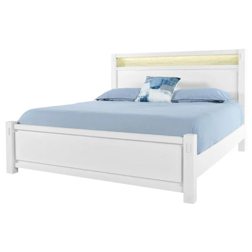 Roca White King Platform Bed