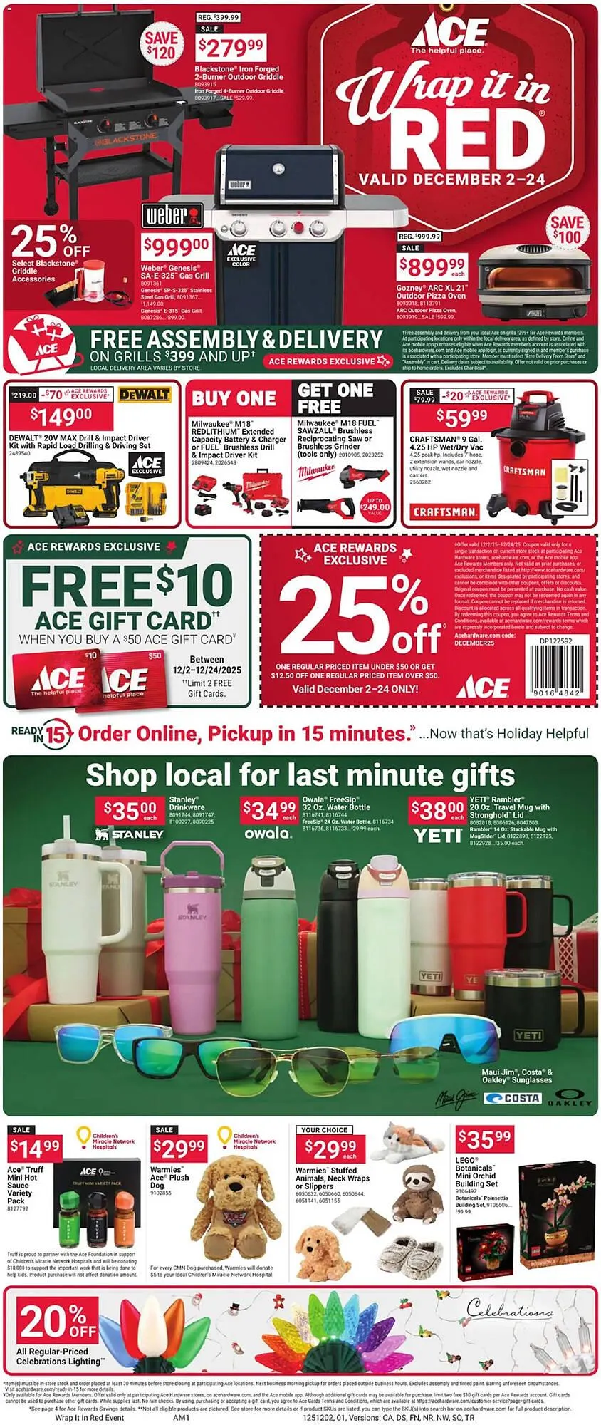 Weekly ad Ace Hardware flyer from December 2 to December 24 2025 - Page 1