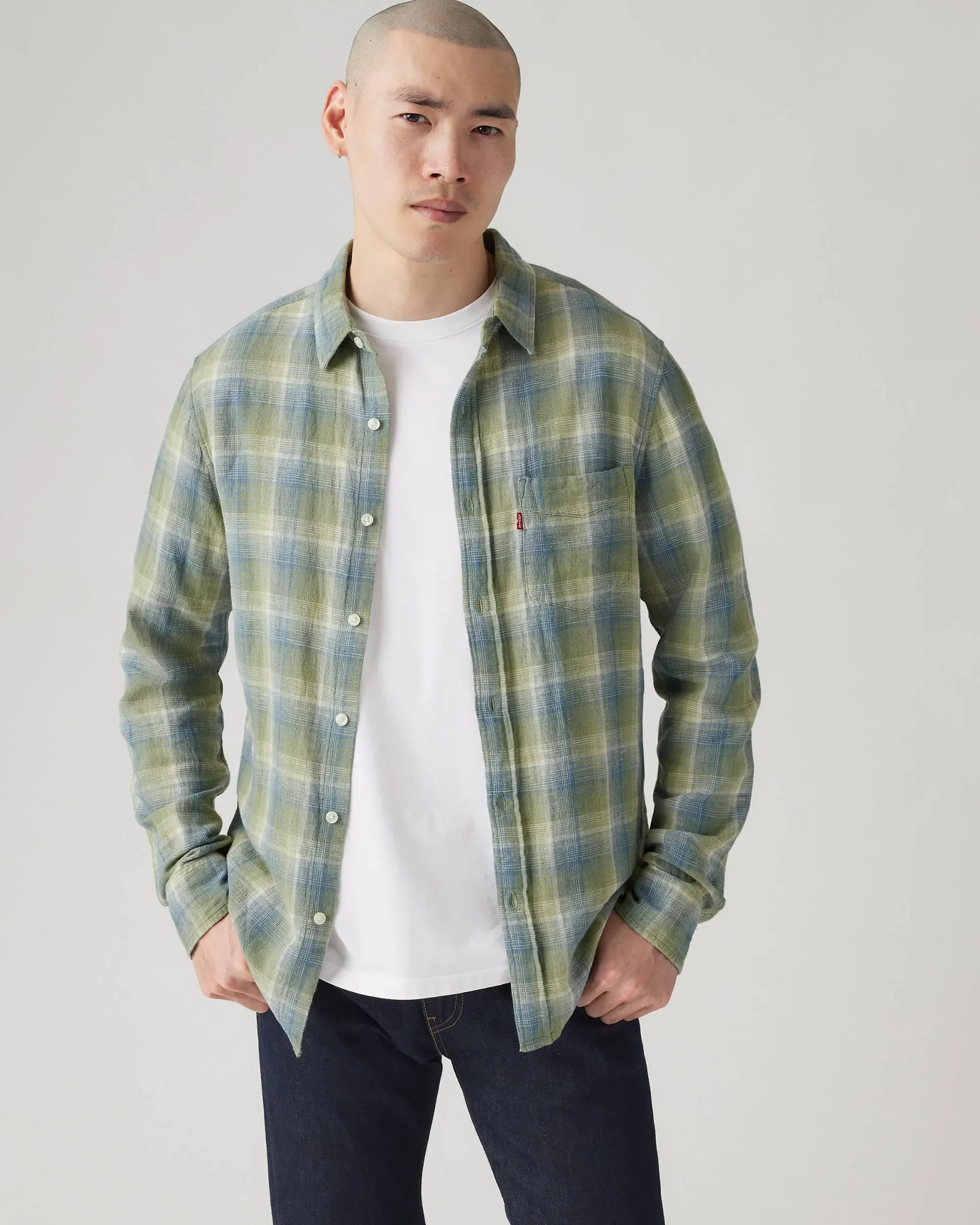 Sunset One Pocket Cotton Linen Standard Fit Shirt