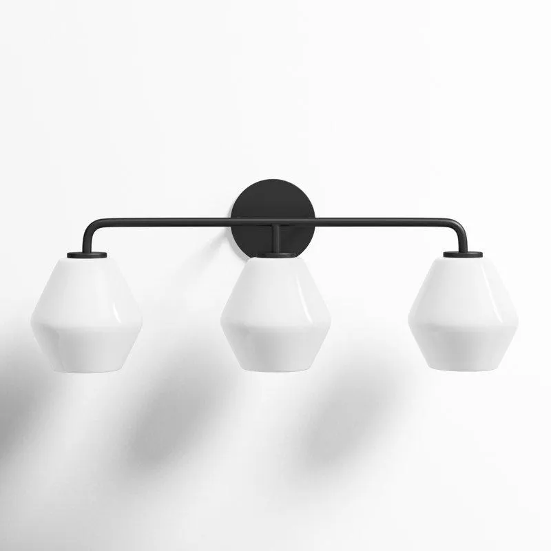 Midnight Black Rooks 3 Light Dimmable Vanity Light