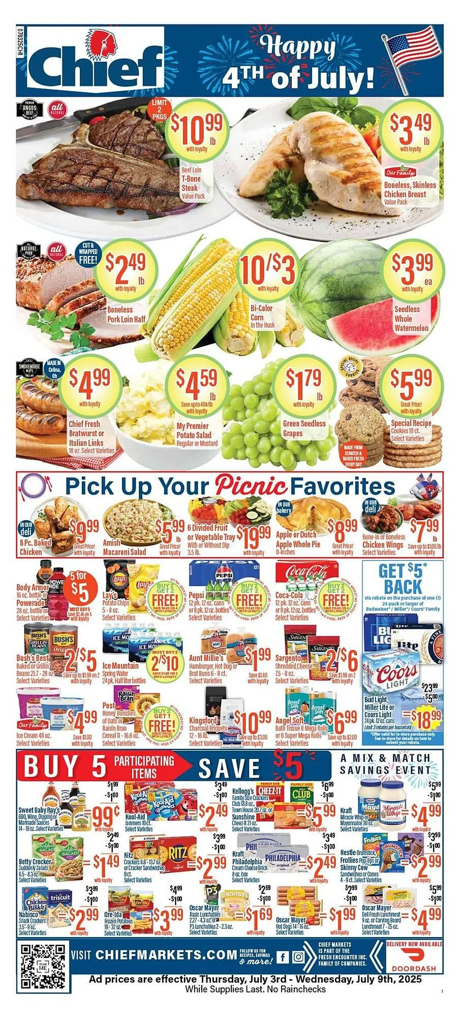 Weekly ad Chief Supermarket Weekly Ad from July 3 to July 9 2025 - Page 1