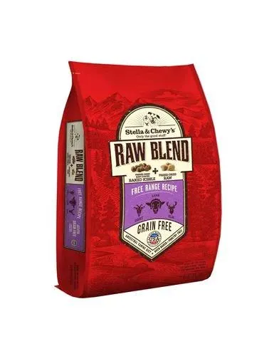 Stella & Chewy's Dog Raw Blend Kibble, Free Range Recipe, 22 Pounds