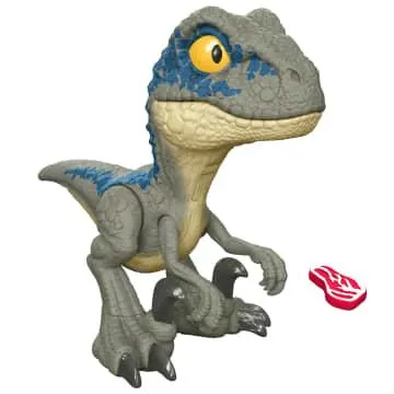 Jurassic World MEGA Roar Blue Velociraptor Dinosaur Toy With Sound & Stretchable Jaw