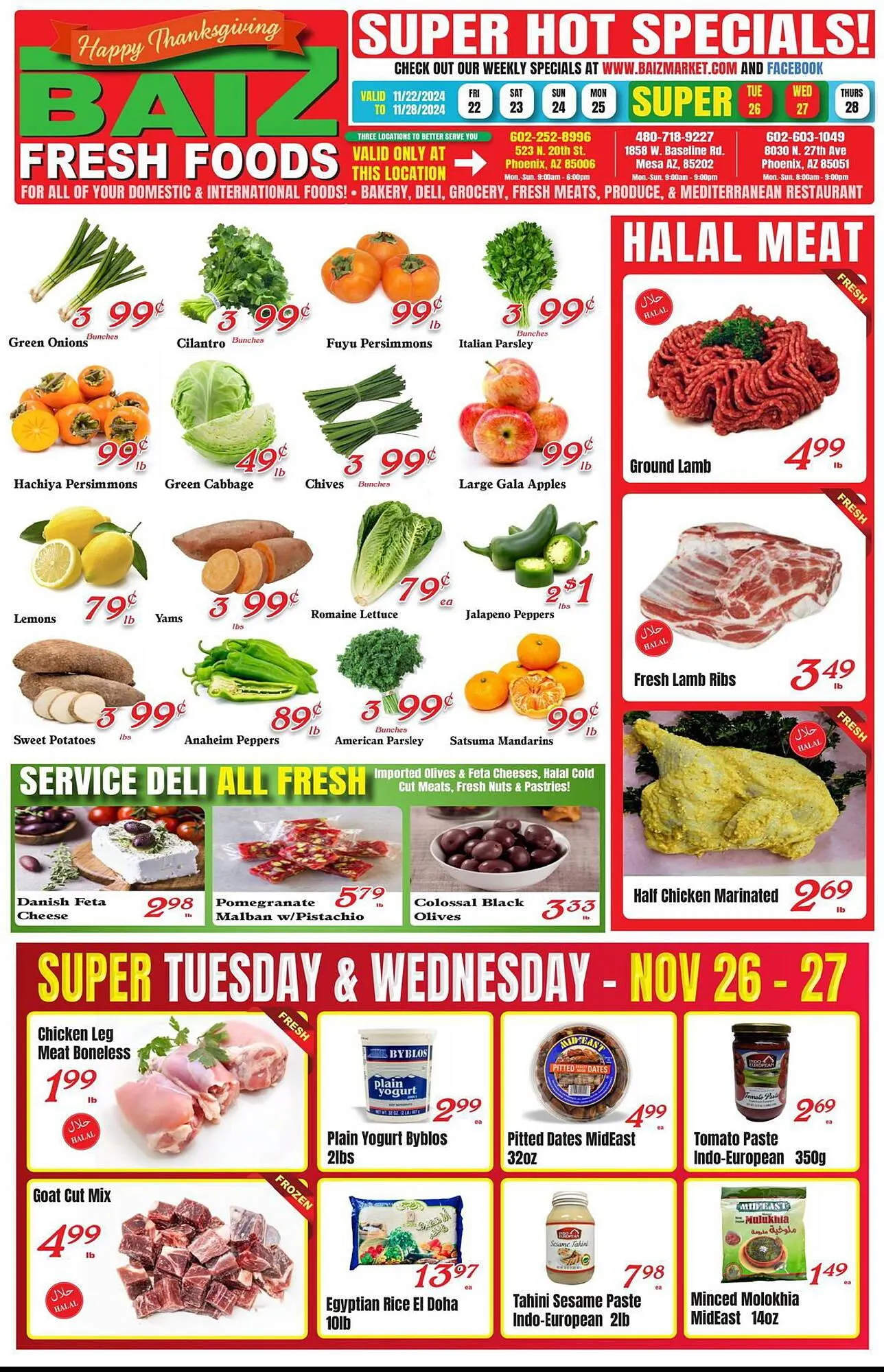 Weekly ad Baiz Market Place Weekly Ad from November 22 to November 28 2024 - Page 1