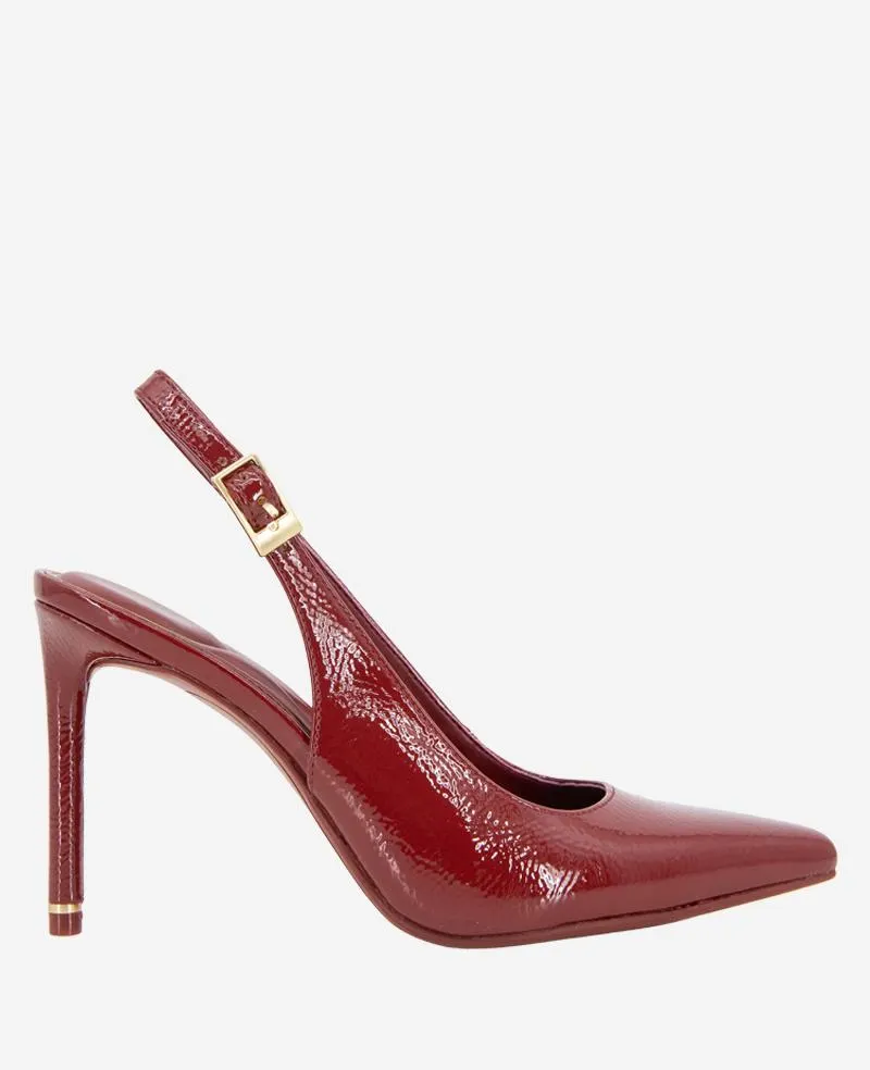 Quinnly Patent Slingback Heel - RIO RED PATENT