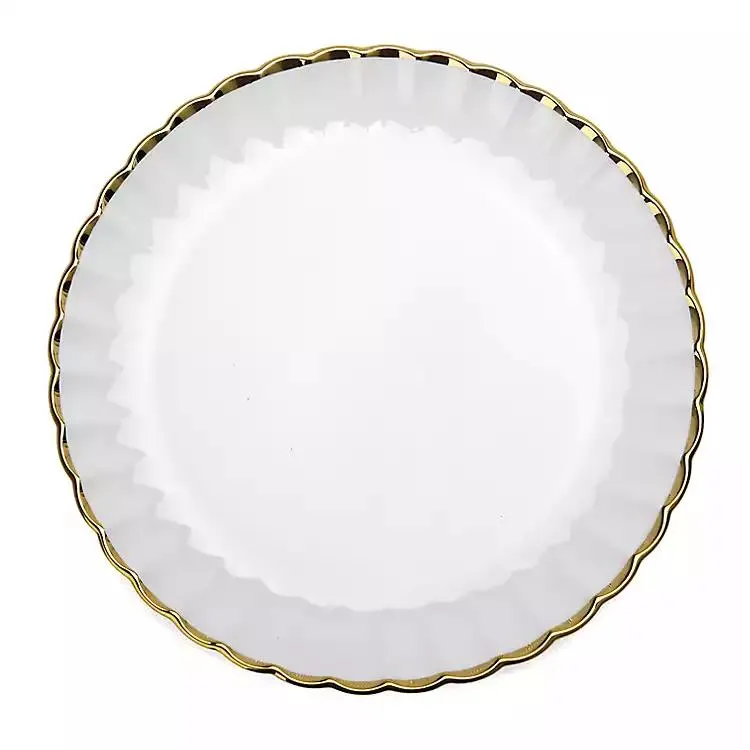 Gold Scalloped Dinner Plate