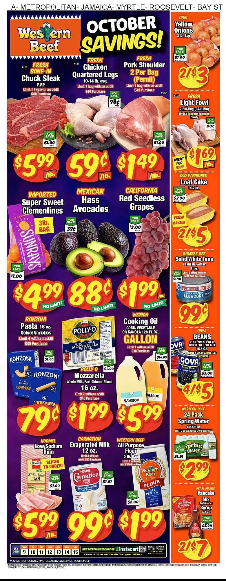 Weekly ad Western Beef circular from October 9 to October 15 2025 - Page 1