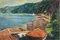 Pino Romanò, The Coast in Scilla, Oil Painting, 1990s