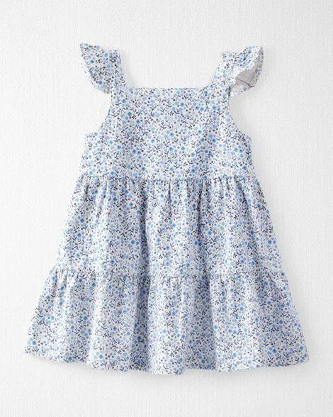 Baby Organic Cotton Dress in Meadow Bloom Print