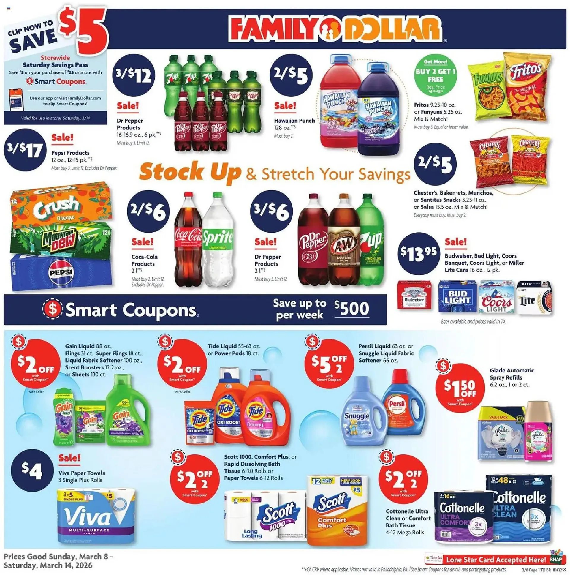 Weekly ad Family Dollar weekly ad from March 8 to March 15 2026 - Page 1