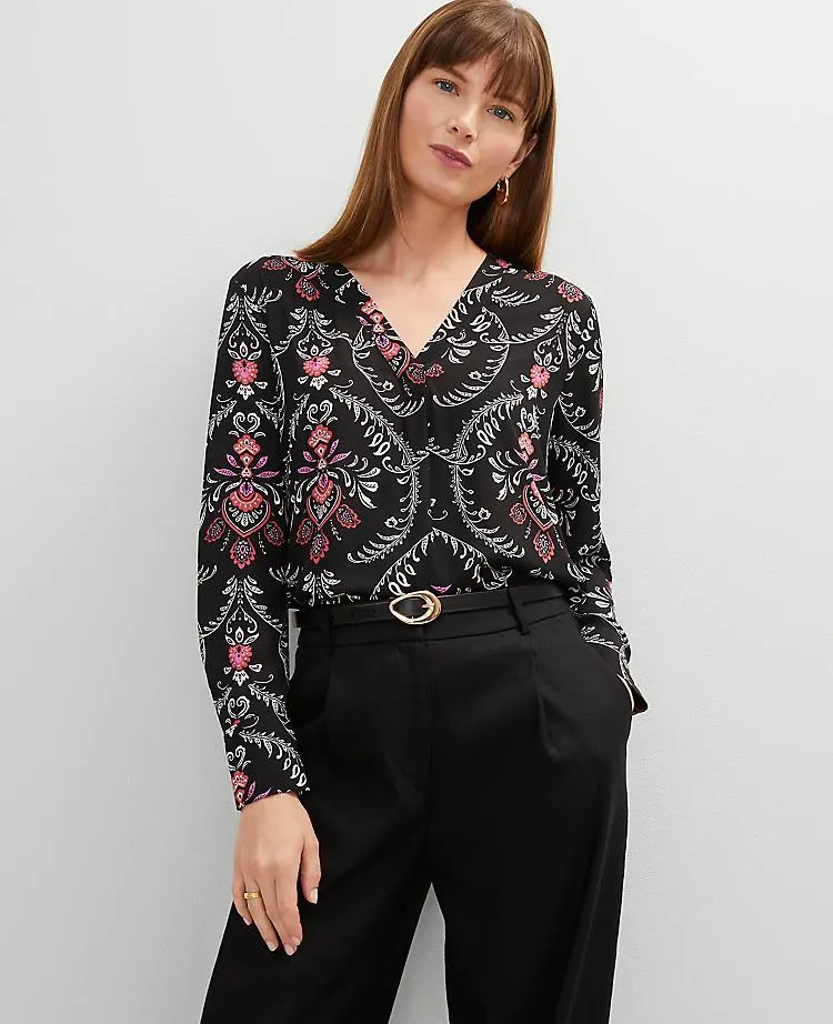 Floral Mixed Media Top